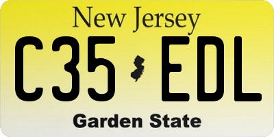 NJ license plate C35EDL