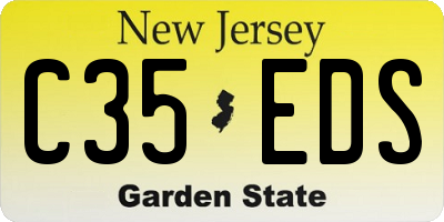 NJ license plate C35EDS