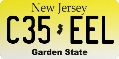 NJ license plate C35EEL