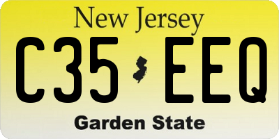 NJ license plate C35EEQ