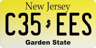 NJ license plate C35EES