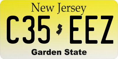 NJ license plate C35EEZ