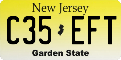 NJ license plate C35EFT