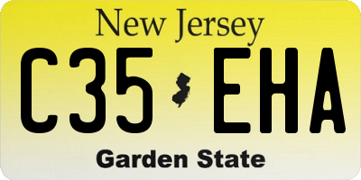 NJ license plate C35EHA