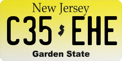 NJ license plate C35EHE