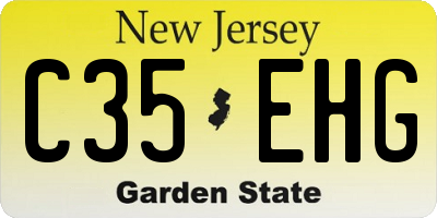 NJ license plate C35EHG