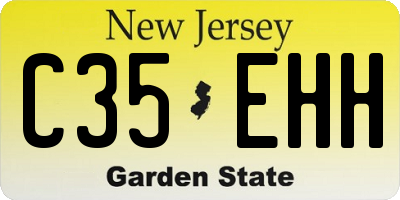 NJ license plate C35EHH