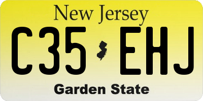 NJ license plate C35EHJ