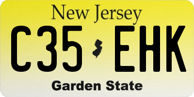 NJ license plate C35EHK