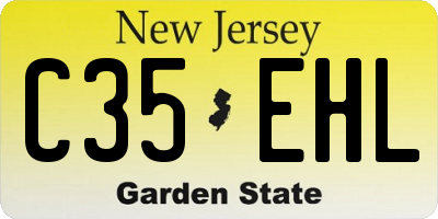 NJ license plate C35EHL
