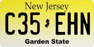 NJ license plate C35EHN