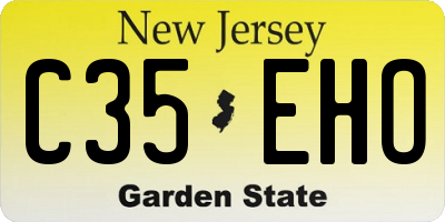 NJ license plate C35EHO