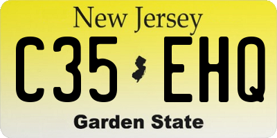 NJ license plate C35EHQ