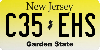 NJ license plate C35EHS