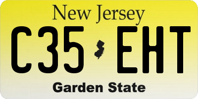 NJ license plate C35EHT