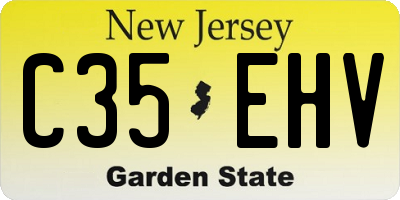 NJ license plate C35EHV