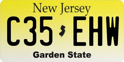 NJ license plate C35EHW