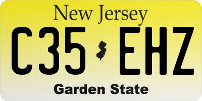 NJ license plate C35EHZ