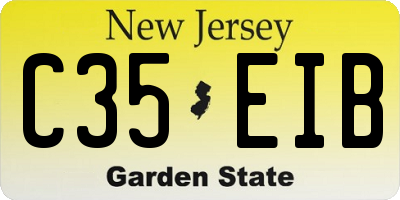 NJ license plate C35EIB