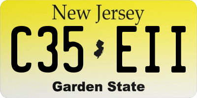 NJ license plate C35EII