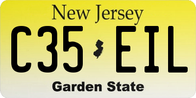 NJ license plate C35EIL