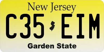 NJ license plate C35EIM