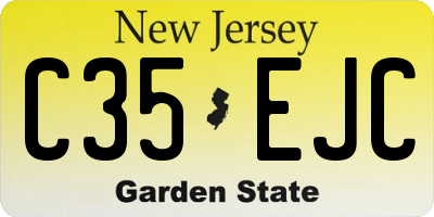 NJ license plate C35EJC