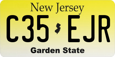 NJ license plate C35EJR