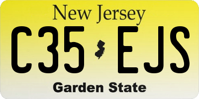 NJ license plate C35EJS