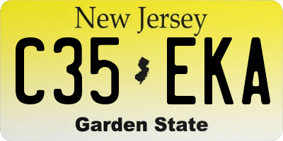 NJ license plate C35EKA