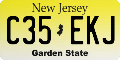 NJ license plate C35EKJ
