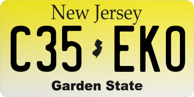 NJ license plate C35EKO