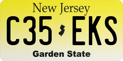 NJ license plate C35EKS