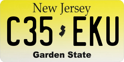 NJ license plate C35EKU