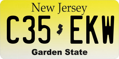 NJ license plate C35EKW