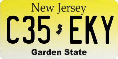NJ license plate C35EKY