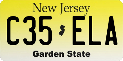 NJ license plate C35ELA