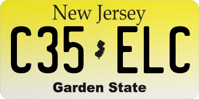 NJ license plate C35ELC
