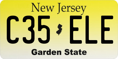 NJ license plate C35ELE