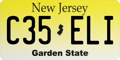 NJ license plate C35ELI