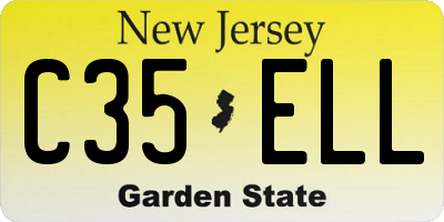NJ license plate C35ELL