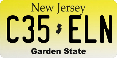 NJ license plate C35ELN
