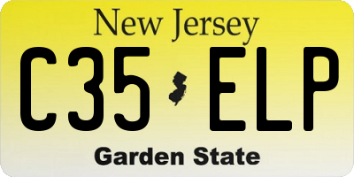 NJ license plate C35ELP