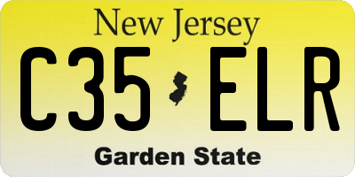 NJ license plate C35ELR