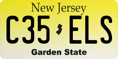NJ license plate C35ELS