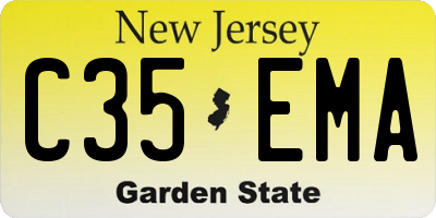 NJ license plate C35EMA