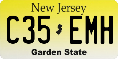 NJ license plate C35EMH
