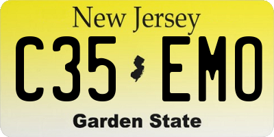 NJ license plate C35EMO