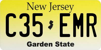 NJ license plate C35EMR