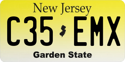 NJ license plate C35EMX